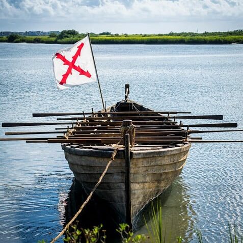 Reenactors Boat by Glo MacDonald